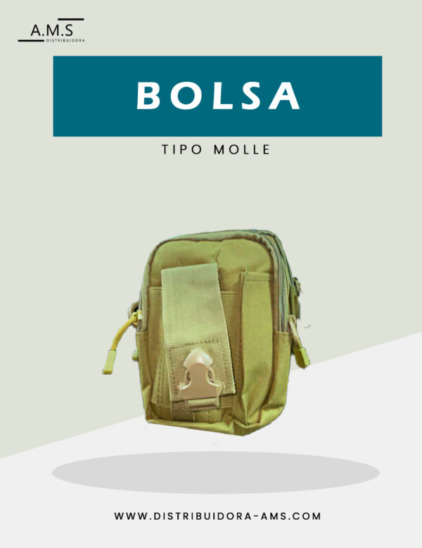 Bolsa Tipo Molle Verde Amarrillo