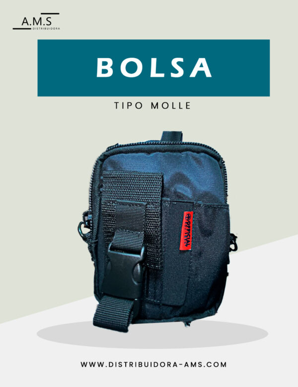 Bolsa Tipo Molle Negra